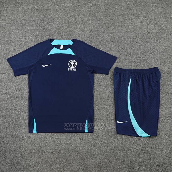 Fato de Treino Inter de Milao Manga Curta 2022-2023 Azul - Calcas Curta